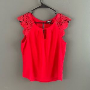 EXPRESS ✨ Red Lace Blouse